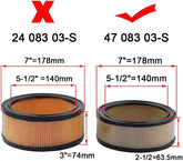 Air Filter for Kohler 47 083 03-S CH730-CH740 K301 K241 K321 K341 CH20 CH18-CH25 CV724-CV740 CV17-CV23 47 883 03-S1 Engines Lawn Mower